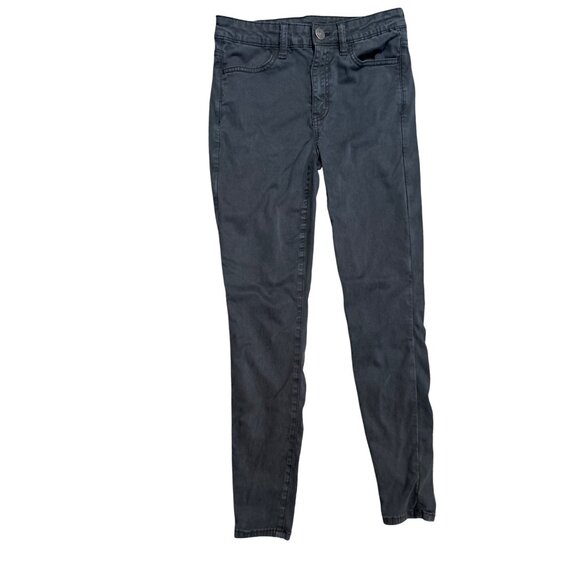 American Eagle Womens High Waist Jeggings Size 4 Black Modern Timeless Edgy - Picture 2 of 6